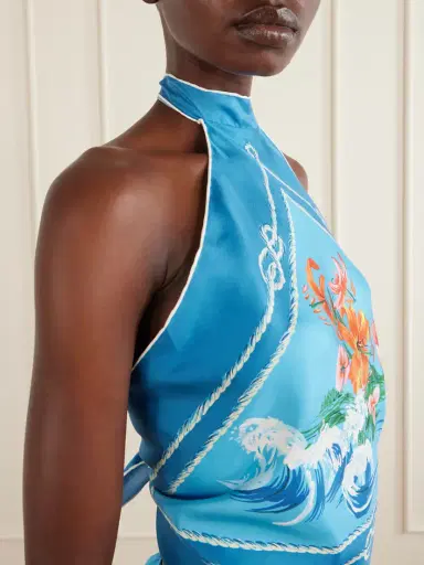 Gucci Printed Silk-twill Tank | Thumbnail 4 Gucci Printed Silk-twill Tank | Thumbnail 4