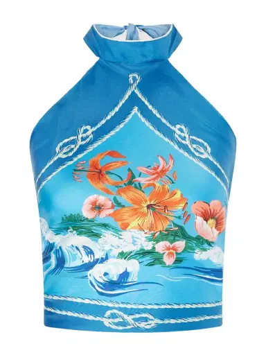 Gucci Printed Silk-twill Tank | Thumbnail 1 Gucci Printed Silk-twill Tank | Thumbnail 1