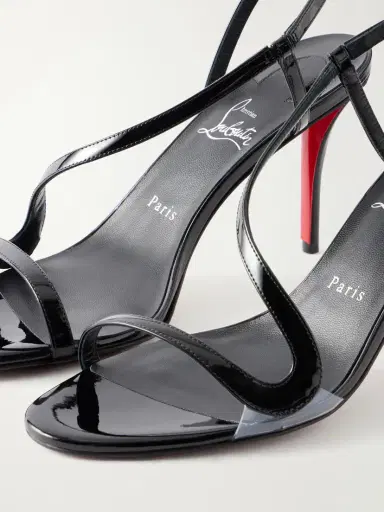 Christian Louboutin Rosa Z 80 Pvc-trimmed Patent-leather Sandals | Thumbnail 5 Christian Louboutin Rosa Z 80 Pvc-trimmed Patent-leather Sandals | Thumbnail 5