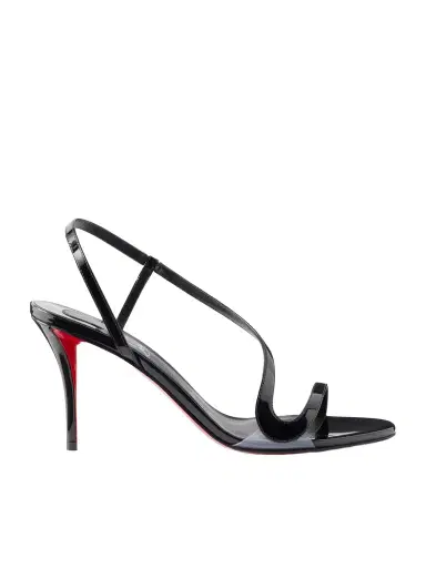 Christian Louboutin Rosa Z 80 Pvc-trimmed Patent-leather Sandals | Thumbnail 1 Christian Louboutin Rosa Z 80 Pvc-trimmed Patent-leather Sandals | Thumbnail 1