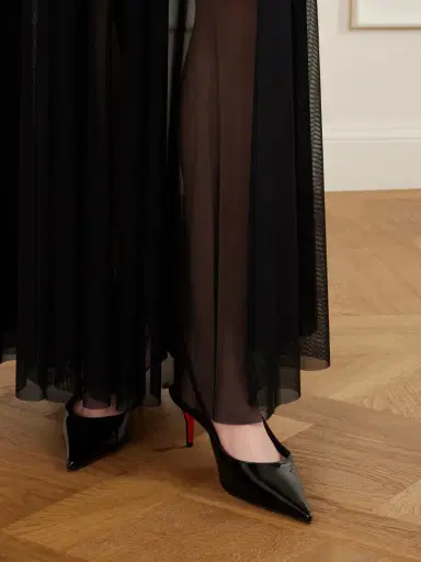 Christian Louboutin Miss Z 60 Patent-leather Slingback Pumps | Thumbnail 2 Christian Louboutin Miss Z 60 Patent-leather Slingback Pumps | Thumbnail 2