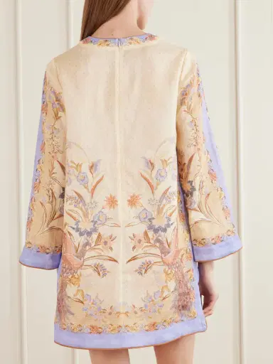 Zimmermann Indra Printed Linen Mini Dress | Thumbnail 3 Zimmermann Indra Printed Linen Mini Dress | Thumbnail 3