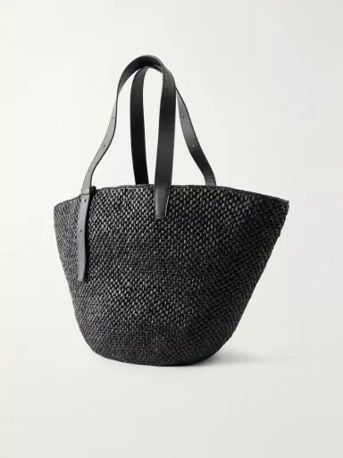 LIÉ STUDIO The Bianca Leather-trimmed Raffia Tote | Thumbnail 4 LIÉ STUDIO The Bianca Leather-trimmed Raffia Tote | Thumbnail 4