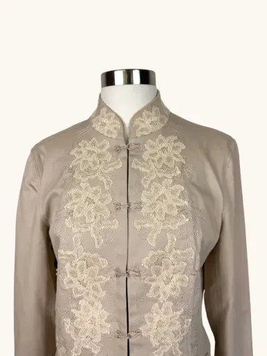 Jen Wonders Studio Beige Embroidered Blazer | Thumbnail 11 Jen Wonders Studio Beige Embroidered Blazer | Thumbnail 11