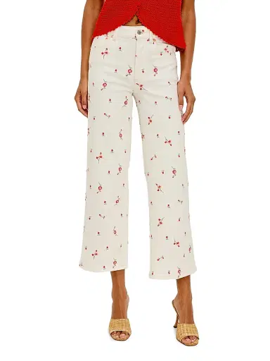 RAILS Women's Getty Floral High-Rise Crop Jeans - Ecru Romantic Floral | Thumbnail 3 RAILS Women's Getty Floral High-Rise Crop Jeans - Ecru Romantic Floral | Thumbnail 3