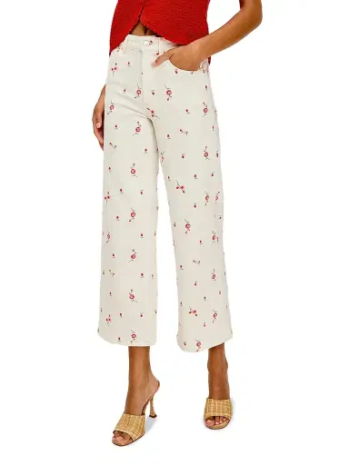 RAILS Women's Getty Floral High-Rise Crop Jeans - Ecru Romantic Floral | Thumbnail 4 RAILS Women's Getty Floral High-Rise Crop Jeans - Ecru Romantic Floral | Thumbnail 4