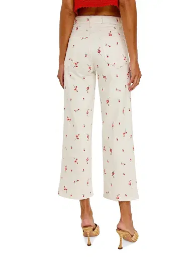 RAILS Women's Getty Floral High-Rise Crop Jeans - Ecru Romantic Floral | Thumbnail 5 RAILS Women's Getty Floral High-Rise Crop Jeans - Ecru Romantic Floral | Thumbnail 5
