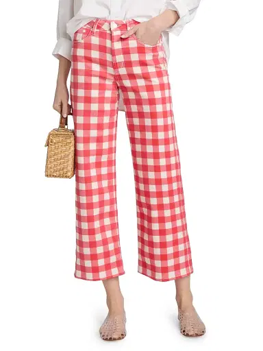 RAILS Women's Getty Gingham Wide-Leg Crop Jeans | Thumbnail 3 RAILS Women's Getty Gingham Wide-Leg Crop Jeans | Thumbnail 3