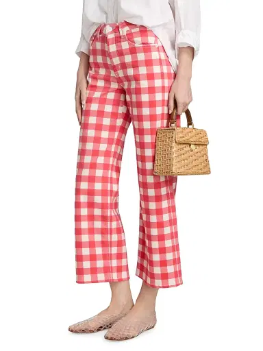 RAILS Women's Getty Gingham Wide-Leg Crop Jeans | Thumbnail 4 RAILS Women's Getty Gingham Wide-Leg Crop Jeans | Thumbnail 4