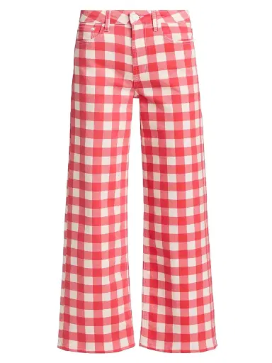 RAILS Women's Getty Gingham Wide-Leg Crop Jeans | Thumbnail 1 RAILS Women's Getty Gingham Wide-Leg Crop Jeans | Thumbnail 1