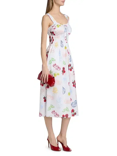 RAILS Women's Capri Printed Cotton A-Line Midi-Dress - White Antipasti | Thumbnail 4 RAILS Women's Capri Printed Cotton A-Line Midi-Dress - White Antipasti | Thumbnail 4