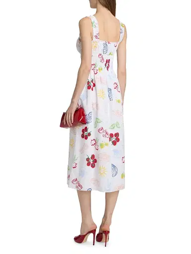 RAILS Women's Capri Printed Cotton A-Line Midi-Dress - White Antipasti | Thumbnail 5 RAILS Women's Capri Printed Cotton A-Line Midi-Dress - White Antipasti | Thumbnail 5