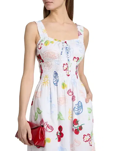 RAILS Women's Capri Printed Cotton A-Line Midi-Dress - White Antipasti | Thumbnail 6 RAILS Women's Capri Printed Cotton A-Line Midi-Dress - White Antipasti | Thumbnail 6