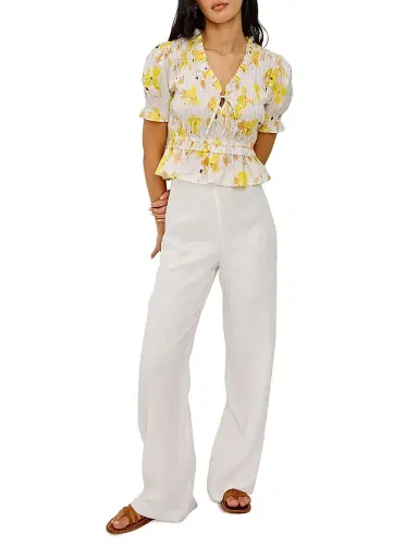 RAILS Women's Fontane Floral Cotton Blouse - Tossed Daffodils | Thumbnail 2 RAILS Women's Fontane Floral Cotton Blouse - Tossed Daffodils | Thumbnail 2