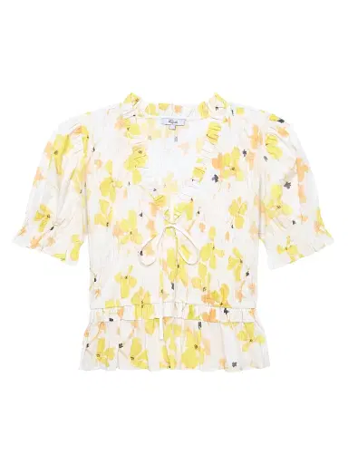 RAILS Women's Fontane Floral Cotton Blouse - Tossed Daffodils | Thumbnail 1 RAILS Women's Fontane Floral Cotton Blouse - Tossed Daffodils | Thumbnail 1