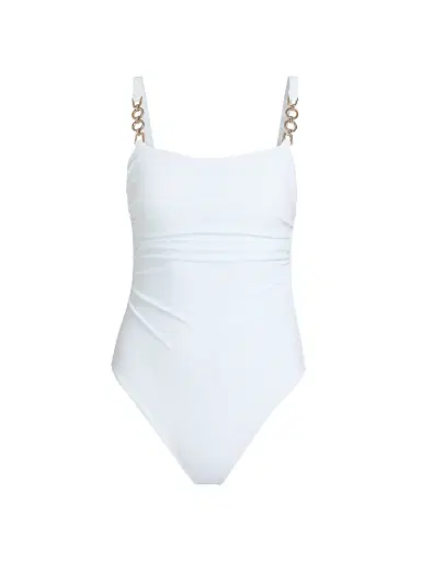Ramy Brook Women's Maeve Chain One-Piece Swimsuit - White | Thumbnail 1 Ramy Brook Women's Maeve Chain One-Piece Swimsuit - White | Thumbnail 1