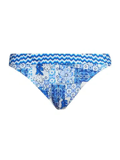 Ramy Brook Women's Isla Printed Bikini Bottom - Ocean Combo | Thumbnail 1 Ramy Brook Women's Isla Printed Bikini Bottom - Ocean Combo | Thumbnail 1