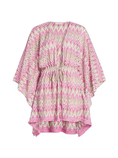 Ramy Brook Women's Mckala Zigzag Cover-Up Dress - Radiant Pink Zigzag | Thumbnail 1 Ramy Brook Women's Mckala Zigzag Cover-Up Dress - Radiant Pink Zigzag | Thumbnail 1