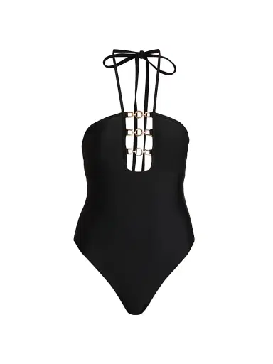 Ramy Brook Women's Lorena Ring One-Piece Swimsuit - Black | Thumbnail 1 Ramy Brook Women's Lorena Ring One-Piece Swimsuit - Black | Thumbnail 1