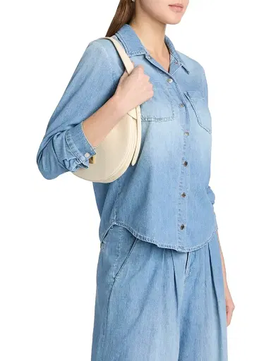 L'AGENCE Women's Isla Denim Button-Front Shirt - Havana | Thumbnail 4 L'AGENCE Women's Isla Denim Button-Front Shirt - Havana | Thumbnail 4
