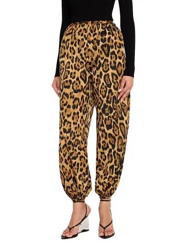 Alaïa Women's Cheetah-Print Balloon Pants - Noir Caramel - Size 8 | Thumbnail 3 Alaïa Women's Cheetah-Print Balloon Pants - Noir Caramel - Size 8 | Thumbnail 3