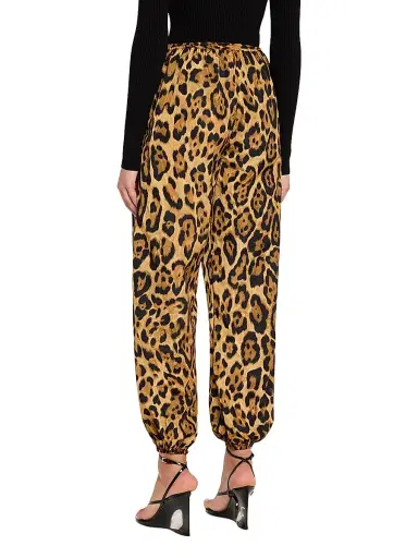 Alaïa Women's Cheetah-Print Balloon Pants - Noir Caramel - Size 8 | Thumbnail 4 Alaïa Women's Cheetah-Print Balloon Pants - Noir Caramel - Size 8 | Thumbnail 4