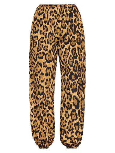 Alaïa Women's Cheetah-Print Balloon Pants - Noir Caramel - Size 8 | Thumbnail 1 Alaïa Women's Cheetah-Print Balloon Pants - Noir Caramel - Size 8 | Thumbnail 1