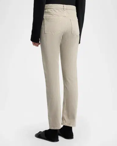 Neiman Marcus Riaco Straight-Leg Cotton Jeans | Thumbnail 3 Neiman Marcus Riaco Straight-Leg Cotton Jeans | Thumbnail 3