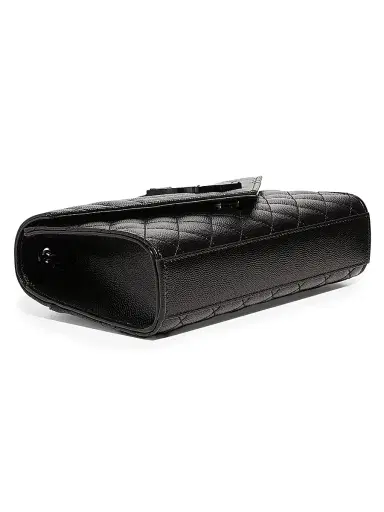 Saint Laurent Women's Envelope Triquilt Matelassé Leather Shoulder Bag - Nero | Thumbnail 4 Saint Laurent Women's Envelope Triquilt Matelassé Leather Shoulder Bag - Nero | Thumbnail 4