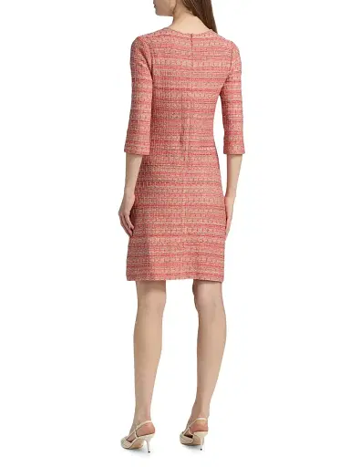 Misook Women's Whipstitch Tweed A-Line Minidress | Thumbnail 5 Misook Women's Whipstitch Tweed A-Line Minidress | Thumbnail 5