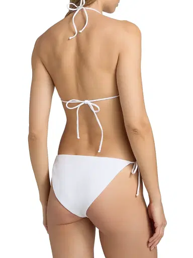 Farm Rio Women's Stitched Garden Triangle Bikini Top - Off White | Thumbnail 5 Farm Rio Women's Stitched Garden Triangle Bikini Top - Off White | Thumbnail 5