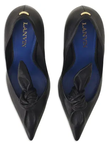 Lanvin Women's Midnight Step Leather Bow Pumps - Black | Thumbnail 4 Lanvin Women's Midnight Step Leather Bow Pumps - Black | Thumbnail 4