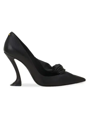 Lanvin Women's Midnight Step Leather Bow Pumps - Black | Thumbnail 1 Lanvin Women's Midnight Step Leather Bow Pumps - Black | Thumbnail 1