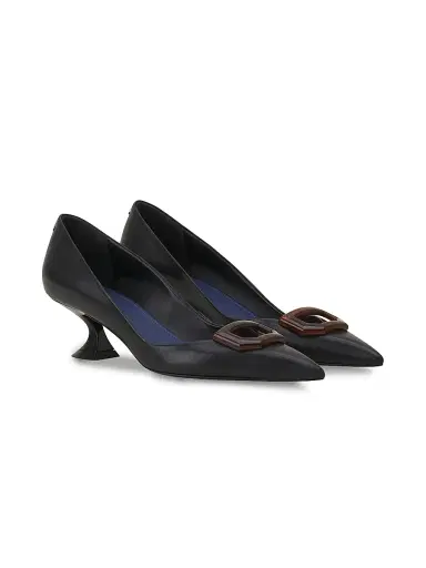 Lanvin Women's Midnight Step Leather Pumps - Black | Thumbnail 2 Lanvin Women's Midnight Step Leather Pumps - Black | Thumbnail 2