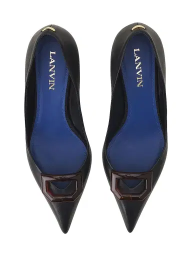 Lanvin Women's Midnight Step Leather Pumps - Black | Thumbnail 3 Lanvin Women's Midnight Step Leather Pumps - Black | Thumbnail 3