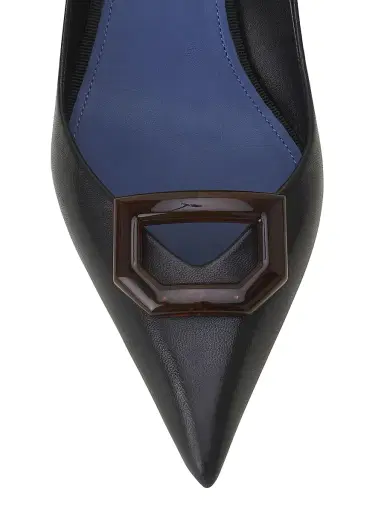 Lanvin Women's Midnight Step Leather Pumps - Black | Thumbnail 6 Lanvin Women's Midnight Step Leather Pumps - Black | Thumbnail 6