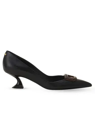 Lanvin Women's Midnight Step Leather Pumps - Black | Thumbnail 1 Lanvin Women's Midnight Step Leather Pumps - Black | Thumbnail 1