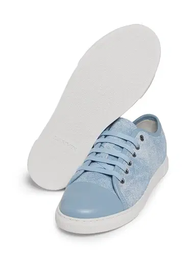 Lanvin Women's Dbb1 Denim & Leather Sneakers - Denim Blue | Thumbnail 6 Lanvin Women's Dbb1 Denim & Leather Sneakers - Denim Blue | Thumbnail 6