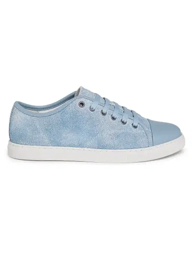 Lanvin Women's Dbb1 Denim & Leather Sneakers - Denim Blue | Thumbnail 1 Lanvin Women's Dbb1 Denim & Leather Sneakers - Denim Blue | Thumbnail 1