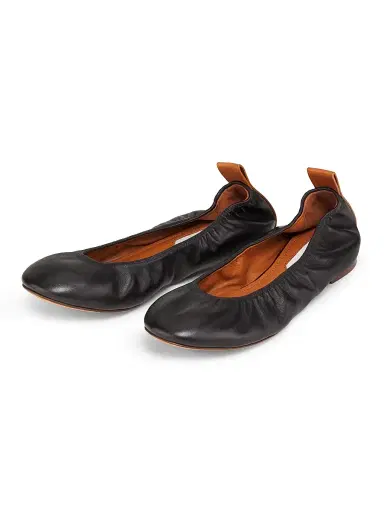 Lanvin Women's Leather Ballerina Flats - Black | Thumbnail 2 Lanvin Women's Leather Ballerina Flats - Black | Thumbnail 2
