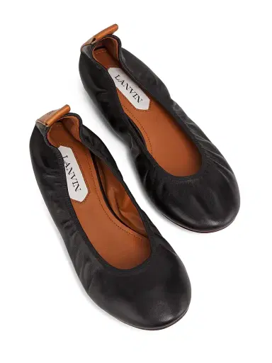 Lanvin Women's Leather Ballerina Flats - Black | Thumbnail 4 Lanvin Women's Leather Ballerina Flats - Black | Thumbnail 4