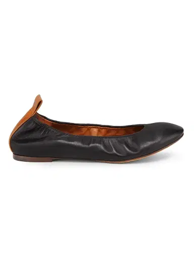 Lanvin Women's Leather Ballerina Flats - Black | Thumbnail 1 Lanvin Women's Leather Ballerina Flats - Black | Thumbnail 1