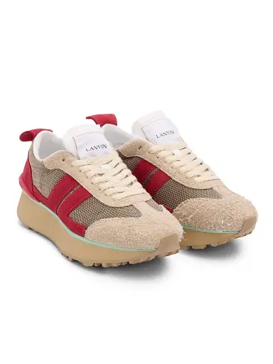 Lanvin Women's Bumper 2.0 Suede Low-Top Sneakers - Cream Red | Thumbnail 2 Lanvin Women's Bumper 2.0 Suede Low-Top Sneakers - Cream Red | Thumbnail 2