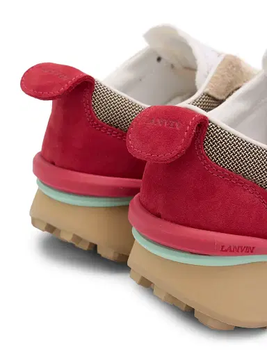 Lanvin Women's Bumper 2.0 Suede Low-Top Sneakers - Cream Red | Thumbnail 3 Lanvin Women's Bumper 2.0 Suede Low-Top Sneakers - Cream Red | Thumbnail 3