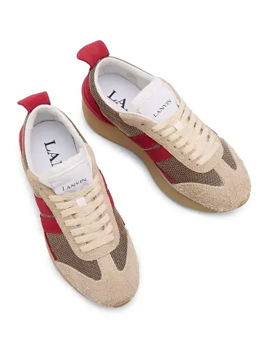 Lanvin Women's Bumper 2.0 Suede Low-Top Sneakers - Cream Red | Thumbnail 4 Lanvin Women's Bumper 2.0 Suede Low-Top Sneakers - Cream Red | Thumbnail 4