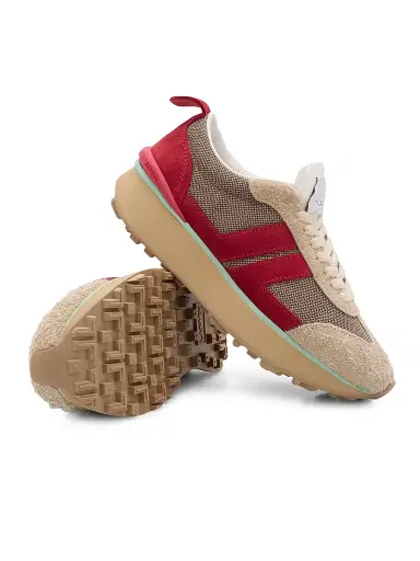 Lanvin Women's Bumper 2.0 Suede Low-Top Sneakers - Cream Red | Thumbnail 5 Lanvin Women's Bumper 2.0 Suede Low-Top Sneakers - Cream Red | Thumbnail 5