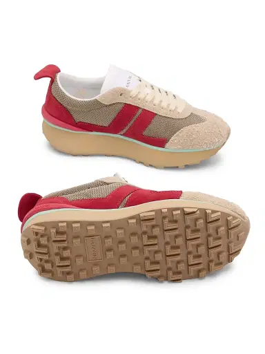 Lanvin Women's Bumper 2.0 Suede Low-Top Sneakers - Cream Red | Thumbnail 6 Lanvin Women's Bumper 2.0 Suede Low-Top Sneakers - Cream Red | Thumbnail 6