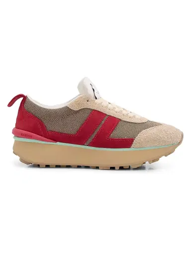 Lanvin Women's Bumper 2.0 Suede Low-Top Sneakers - Cream Red | Thumbnail 1 Lanvin Women's Bumper 2.0 Suede Low-Top Sneakers - Cream Red | Thumbnail 1