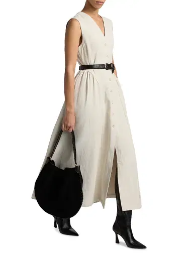 LAMARQUE Women's Tamika Cotton-Linen A-Line Maxi Dress - Natural - Size Small | Thumbnail 2 LAMARQUE Women's Tamika Cotton-Linen A-Line Maxi Dress - Natural - Size Small | Thumbnail 2
