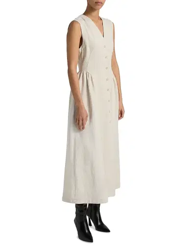 LAMARQUE Women's Tamika Cotton-Linen A-Line Maxi Dress - Natural - Size Small | Thumbnail 4 LAMARQUE Women's Tamika Cotton-Linen A-Line Maxi Dress - Natural - Size Small | Thumbnail 4